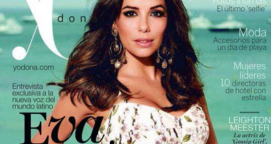 Eva Longoria szexi D&G fehérneműben a címlapon