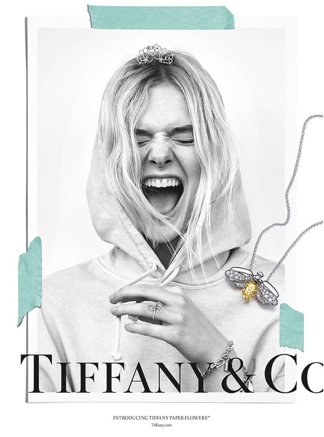 Elle Fanning szupermodell a Tiffany & Co. egyik kampányában
