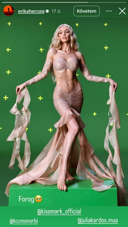 Herceg Erika meztelenruhája valami álomszép