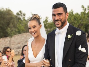 Három meseszép menyasszonyi ruhát is viselt Varga Viky magyar topmodell Graziano Pellé olasz labdarúgóval közös esküvőjén