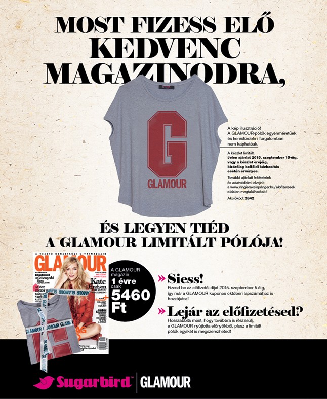 Legyen saját GLAMOUR pólód!