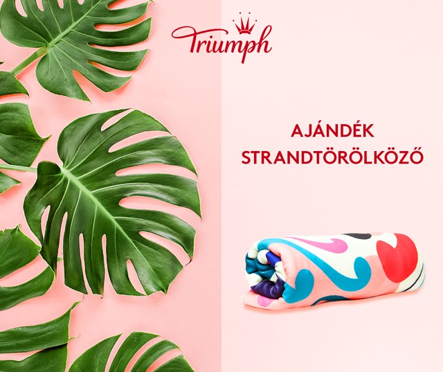 Triumph fürdőruhád mellé most ajándék trendi strandtörölközőt kaphatsz!