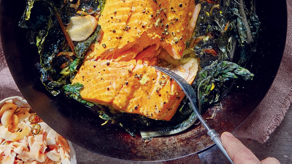 Igazi ínyencség: kurkumás lazac kókuszcsipsszel