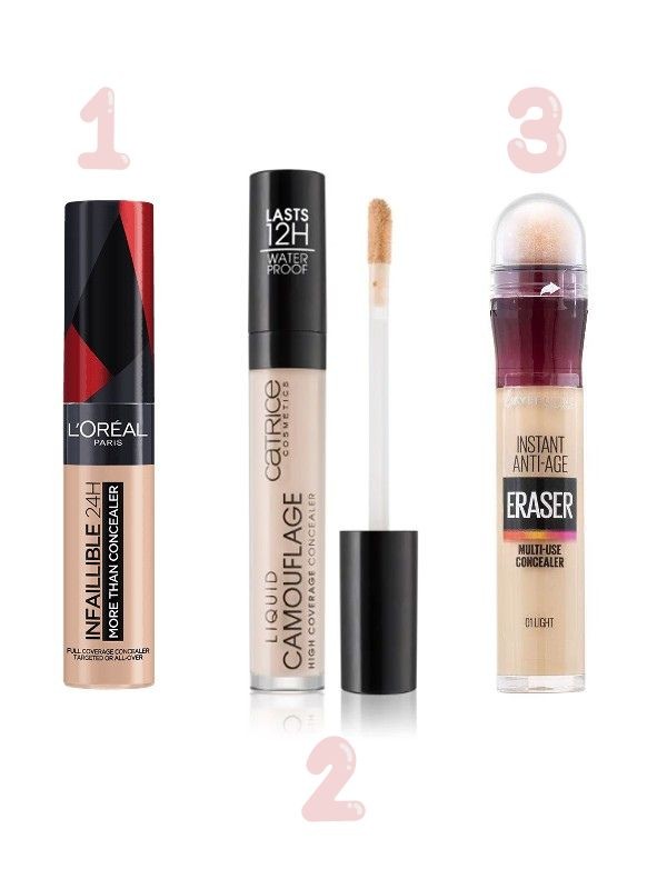 1. Infaillible More Than Concealer folyékony korrektor (Ivory) L'ORÉAL 3990 Ft 2. Camouflage High Coverage folyékony korrektor (Porcelain) CATRICE 1159 Ft 3. Instant Anti Age Eraser folyékony korrektor (Light) MAYBELLINE 3399 Ft 