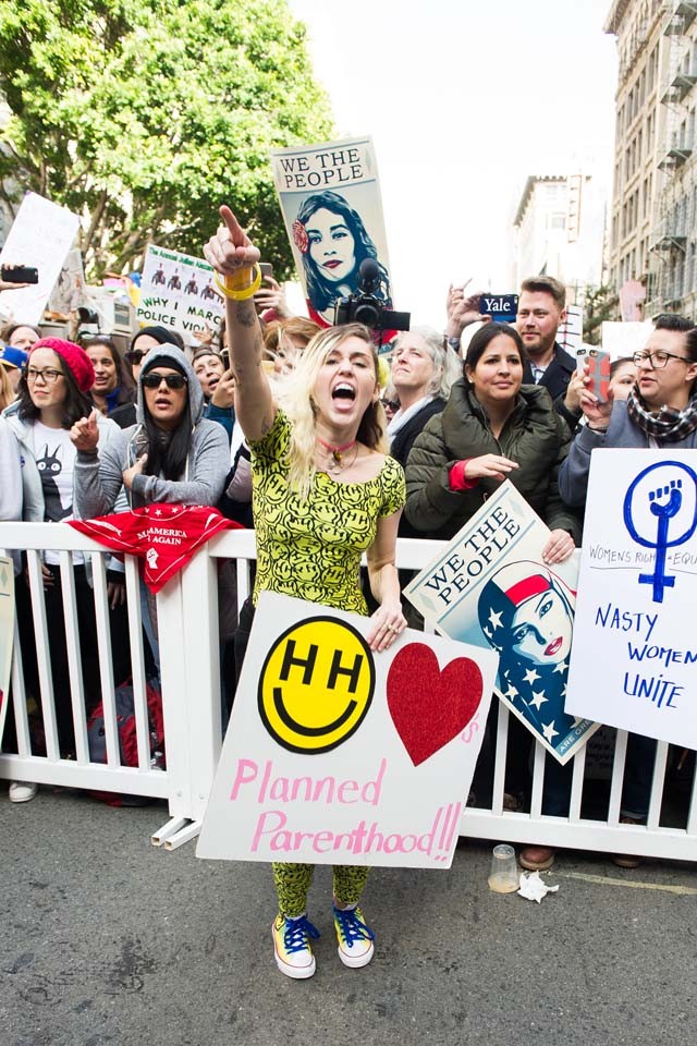 Womens March Los Angeles Miley Cyrus