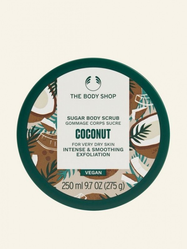Kókuszos testradír THE BODY SHOP 7990 Ft/250 ml, GLAMOUR kuponnal, 20% kedvezménnyel 6392 Ft, 3 termék egyidejű vásárlása esetén