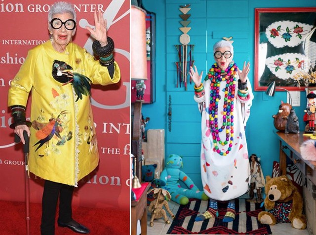 stílusos öregek, 50 feletti modellek, iris apfel, suzí menkes, baddie winkle