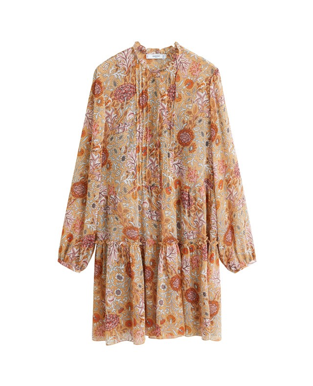 Virágos zsorzsett ruha MANGO 13995 Ft