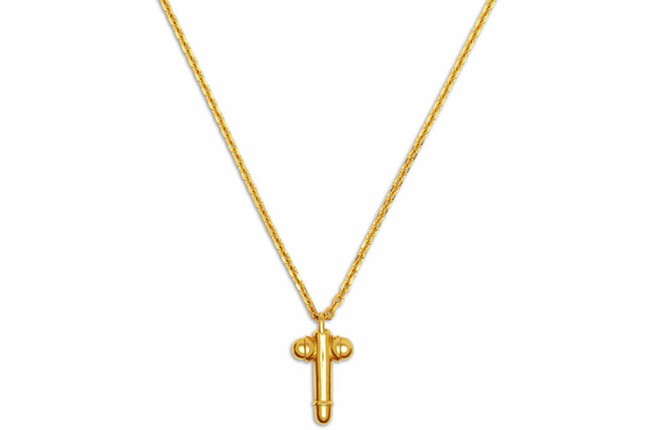 Sokkolj kiegészítővel: pénisz nyaklánc aranyból