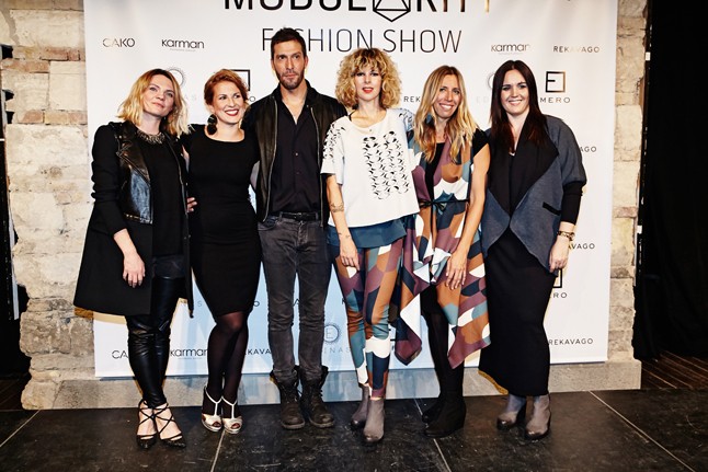 A tervezők az est háziasszonyával, Oltai Katával