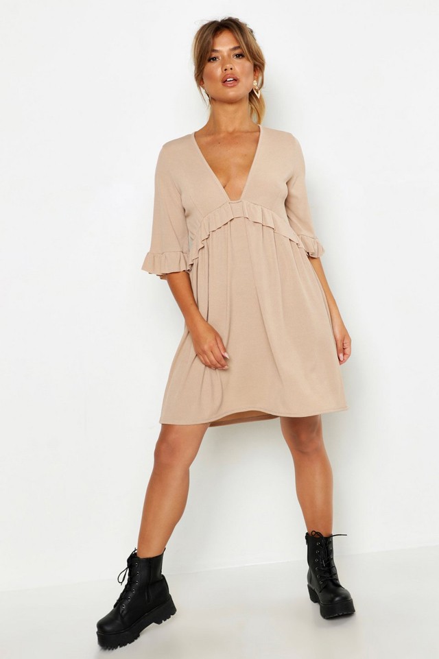Bézs ruha Boohoo.com