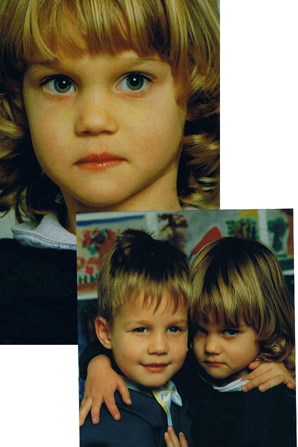 Johannát is leginkább a szemei árulják el a gyerekkori fotókon.