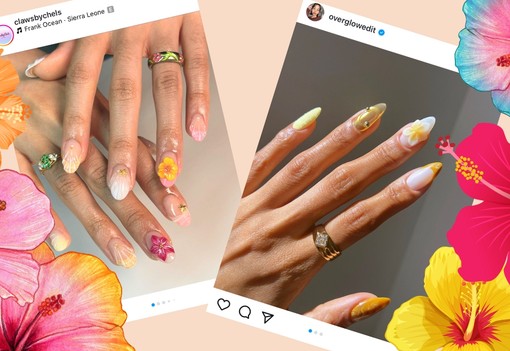 A hibiszkusz körmök visznek mindent augusztusban: varázslatosan szép az új manikűrtrend