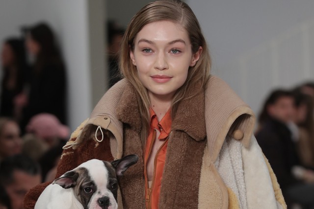 Gigi Hadid és a kutyus