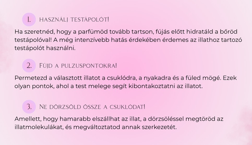 Ezzel a 3 tippel a maximumot hozhatod ki parfümödből!