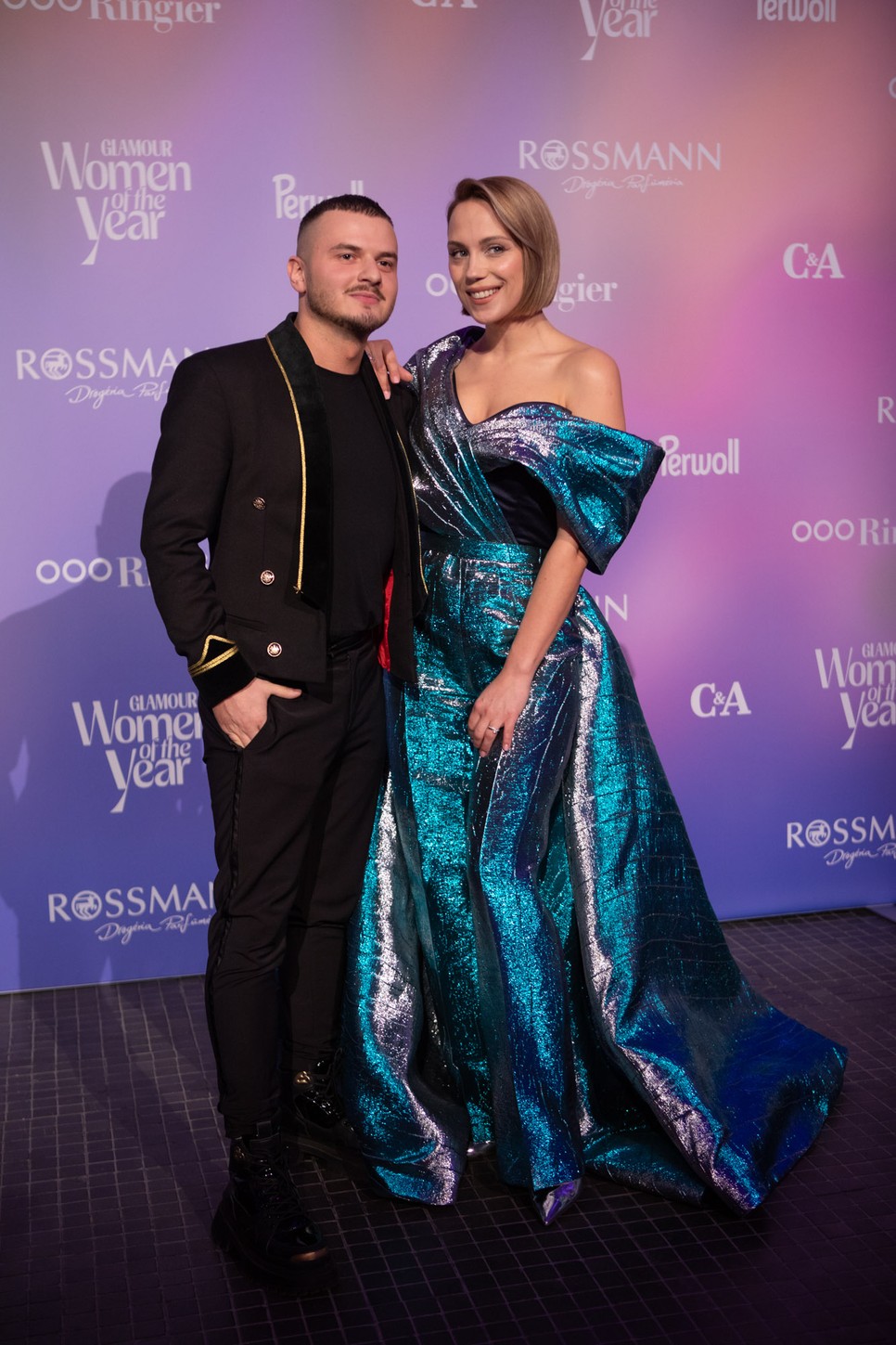 Lékai-Kiss Ramóna és Demeter Richárd divattervező Glamour Women of the Year gála