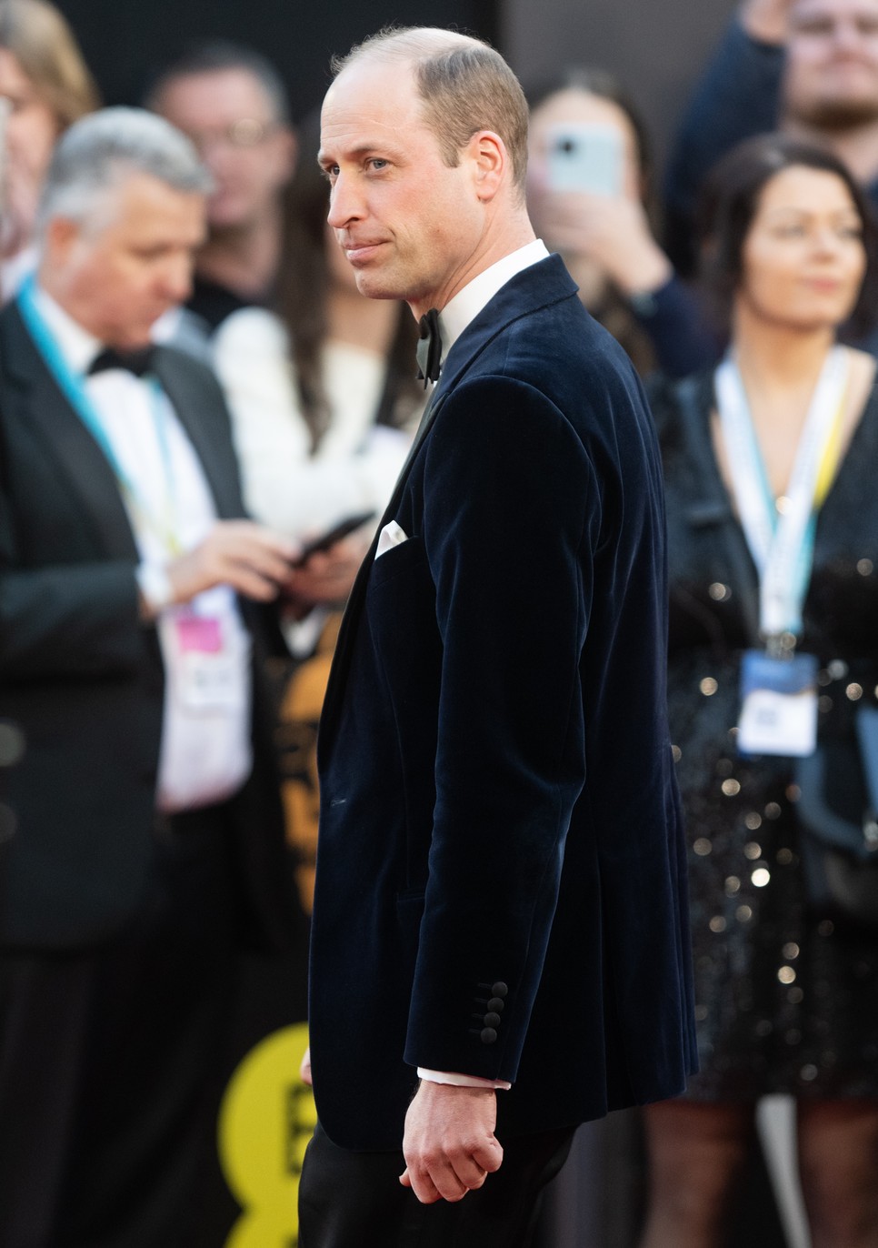 Vilmos herceg 2024-ben, ezúttal Katalin hercegné nélkül a BAFTA-gálán