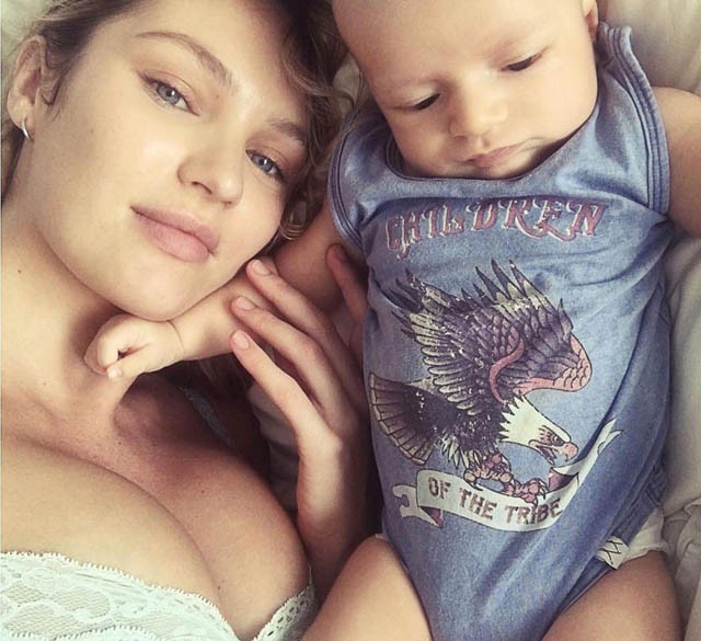 Candice Swanepoel kisfiával