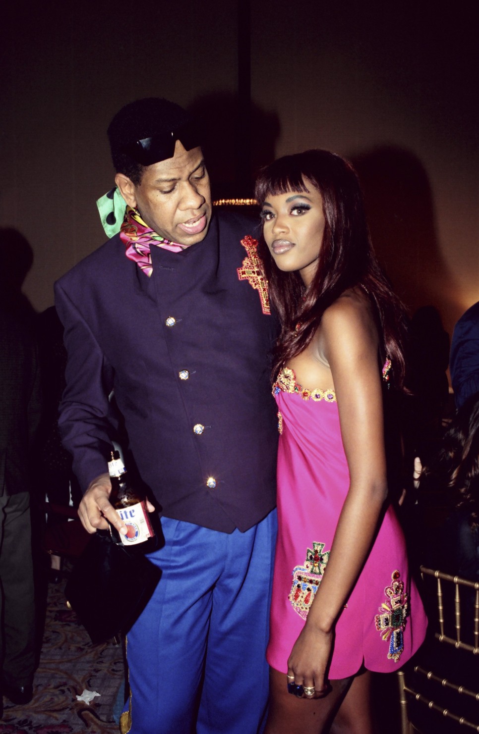 André Leon Talley és Naomi Campbell szupermodell 1991-ben