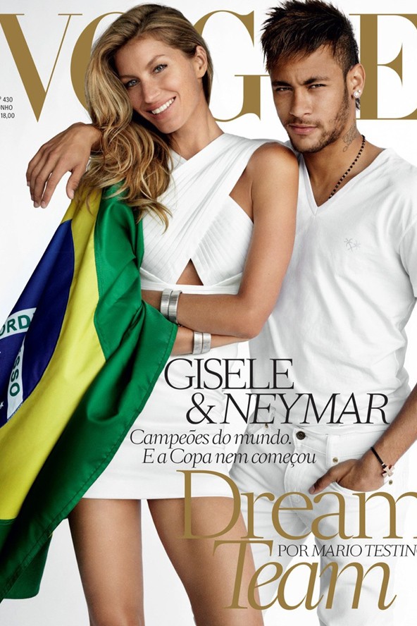 Gisele Bündchen és Neymar a Vogue címlapján találkoztak, Brazília bízik benne, hogy a döntőn is fognak