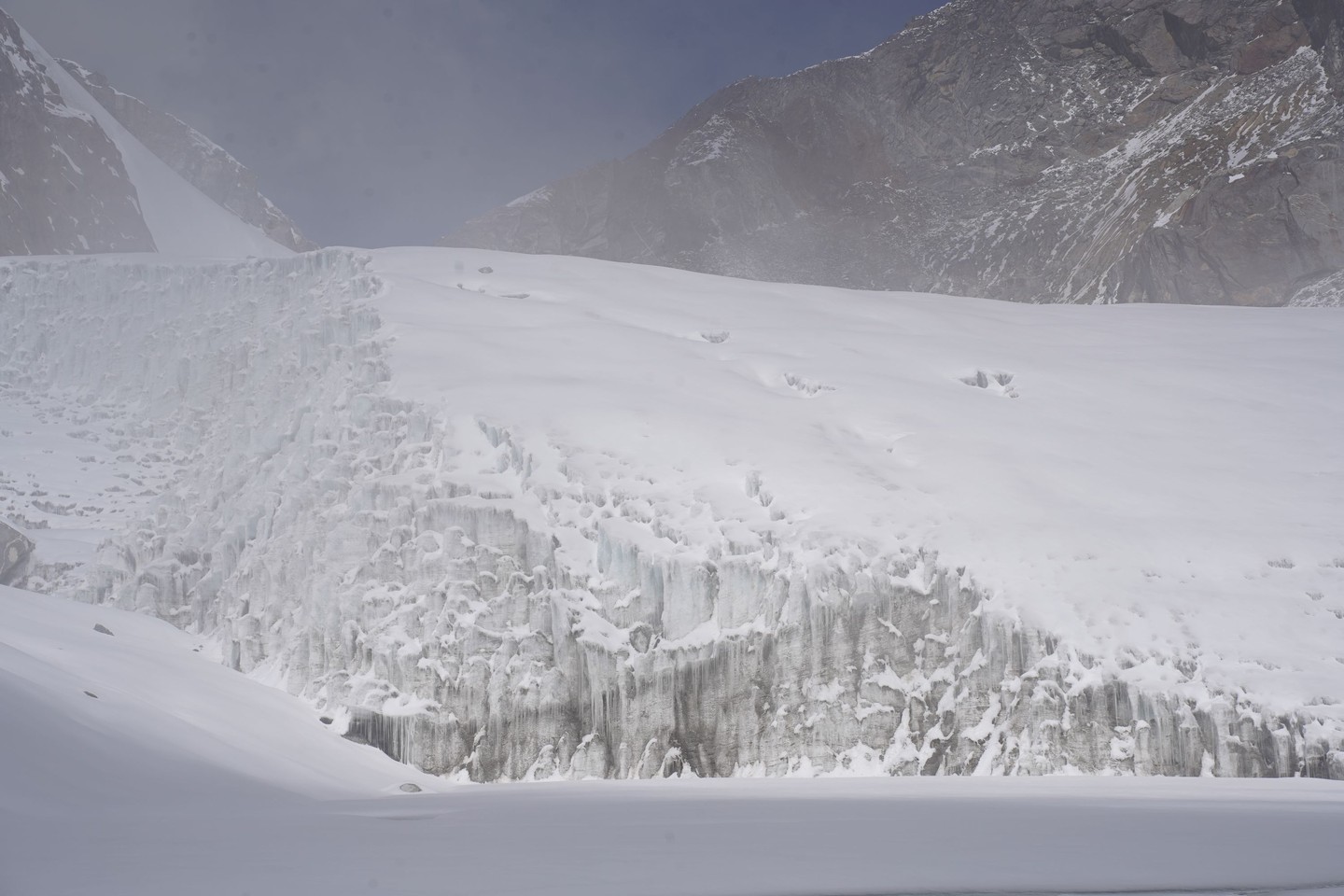 Cho La hágó egyik legbizonytalanabb szakasza