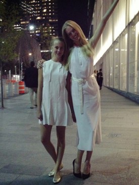 Vanessa kishúgával. A Calvin Klein megnyitó eseménye után készült a kép, ahol Gréta nagy örömére rengeteg hírességet láthatott.