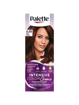 Intensive Color Creme hajfesték (4-88 intenzív sötétvörös) PALETTE 1099 Ft/1 db GLAMOUR-kuponnal, 25% kedvezménnyel 824,25 Ft a Rossmann üzleteiben, online és a mobilapplikáción keresztül.
