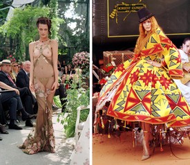 Lehet testre tapadó, szinte semmit nem takaró "alig ruha" vagy óriási kiterjedésű, latin-amerikai ihletésű kabát, Galliano mindig jó ízléssel viszi túlzásba a dolgokat. Sosem karikatúrát, hanem extrém megoldásokat látunk.