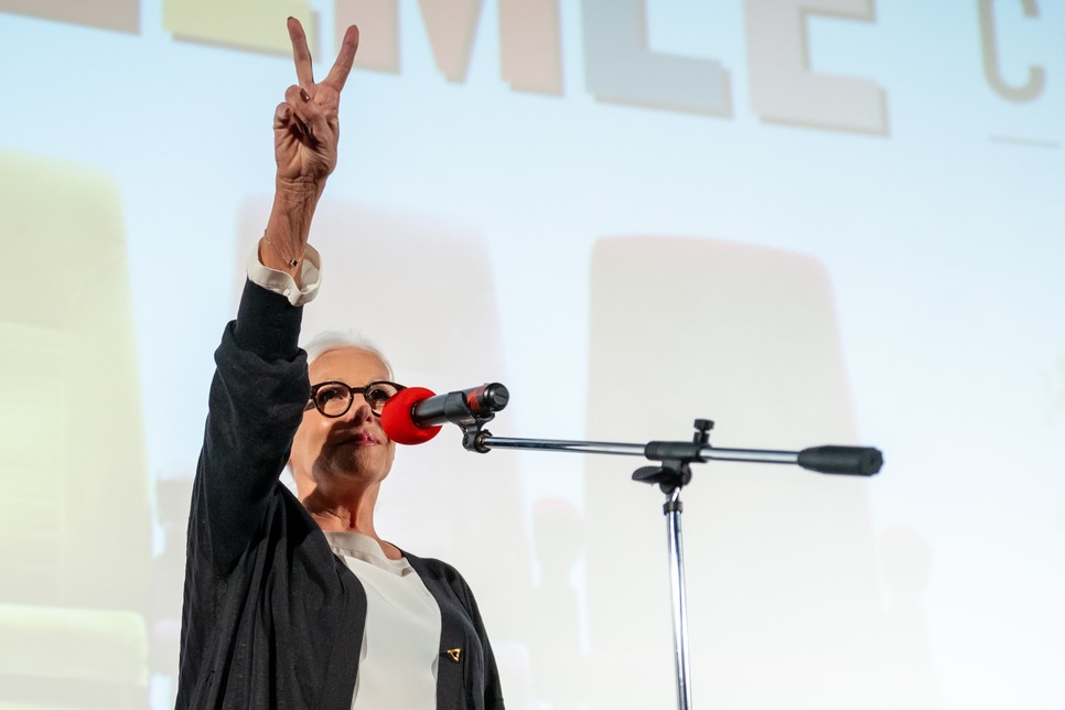 Pataki Ági producer, a Szemle Tanács tagja a díjátadó ceremónián