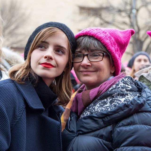 Emma Watson és édesanyja, Womens March Washington