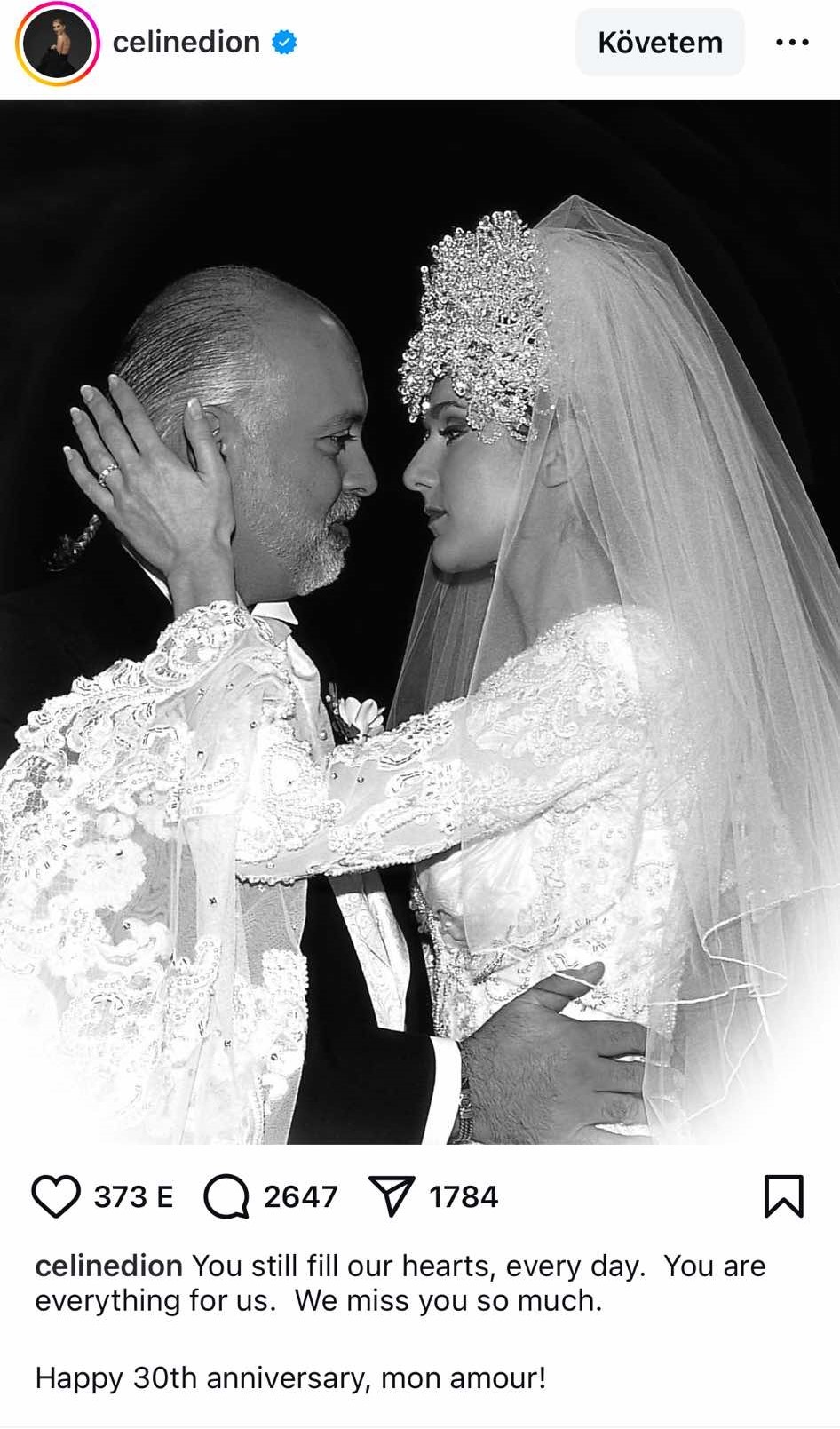Így emlékezett férjére Céline Dion