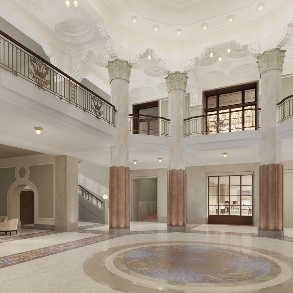 A megújult Gellért Szálló lobbyja