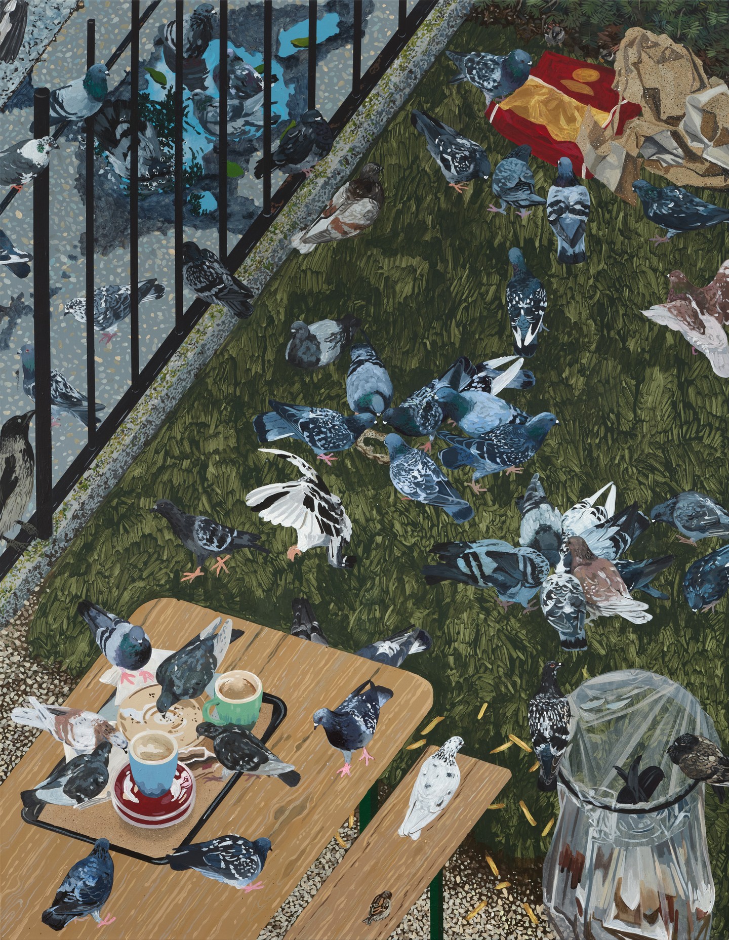 Maradék, akril, vászon, 180x140 cm, 2024