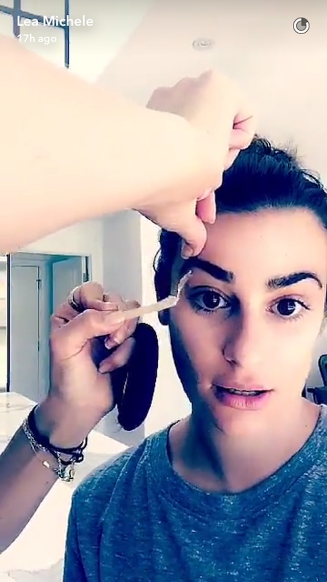 lea michele, bajuszgyanta, lea michele szépség, lea michele snapchat