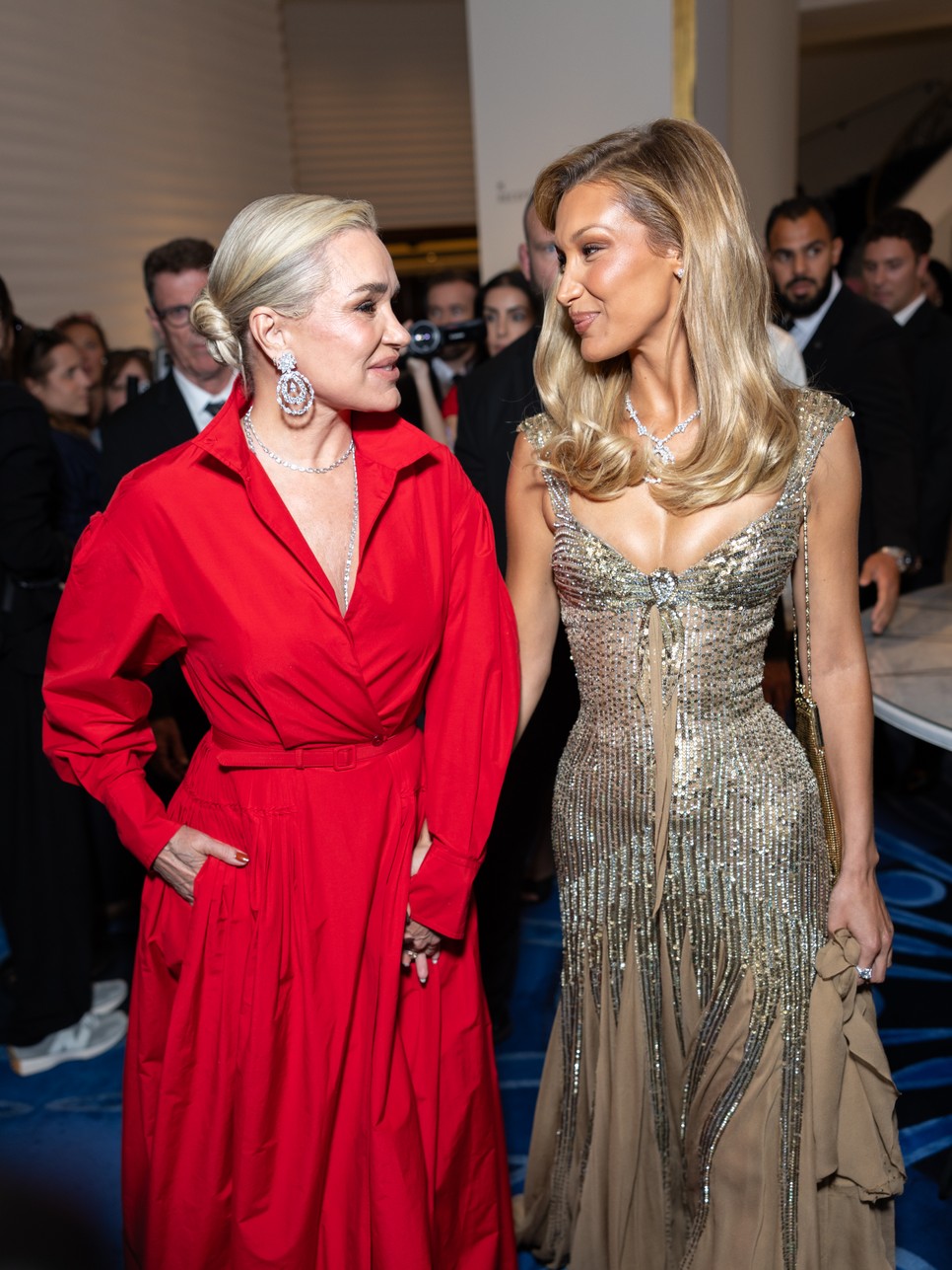 Yolanda és Bella Hadid a Chopard ékszermárka eseményén Cannesban