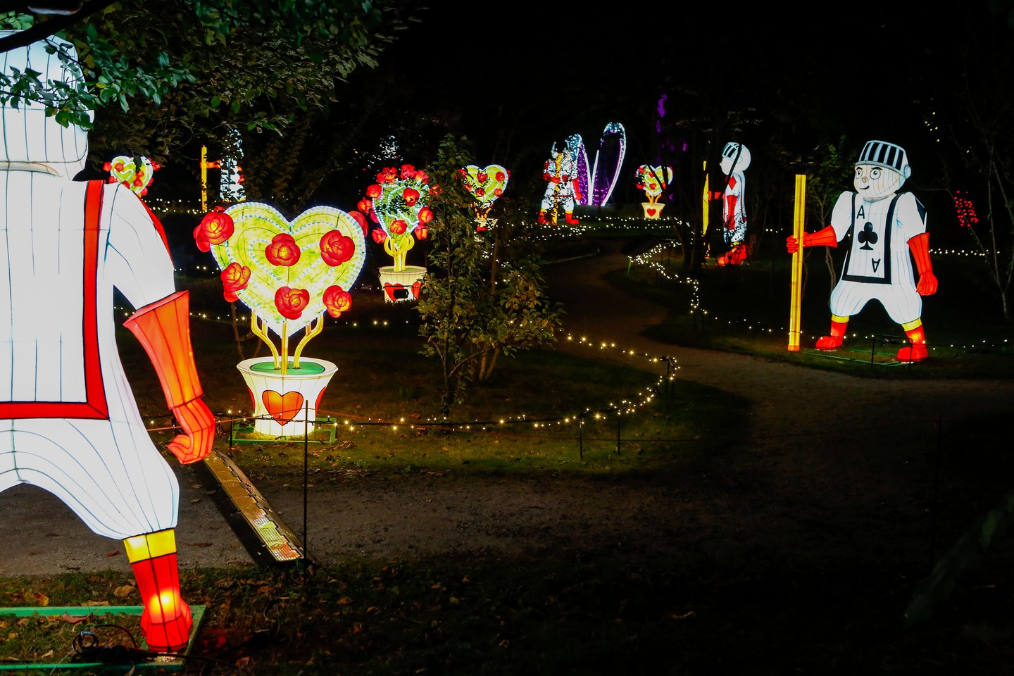 Alice Csodaországban elevenedik meg a Garden of Lights fényfiguráival a Füvészkertben