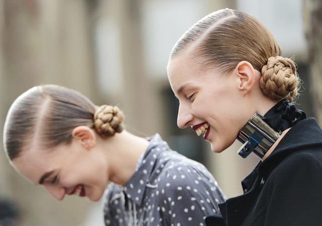 Vanessa és Luca a Miu Miu show előtt