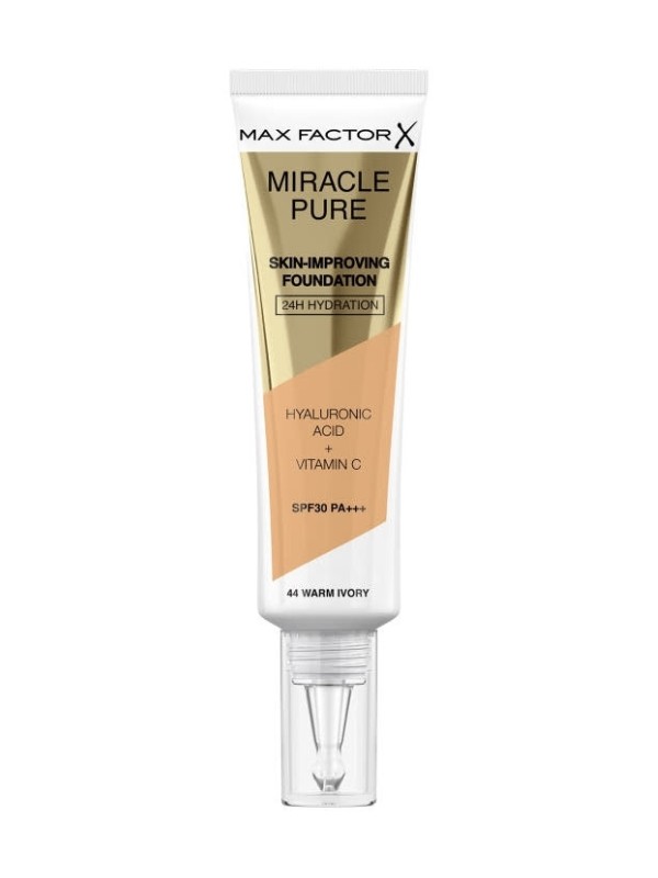 Miracle Pure alapozó MAX FACTOR 5499 Ft/30 ml GLAMOUR-kuponnal, 35% kedvezménnyel 3547 Ft a Rossmann üzleteiben, online és a mobilapplikáción keresztül.