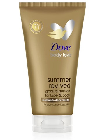 Summer Revived önbarnító tej arcra és testre DOVE 1699 Ft/ 75 ml (22,65 Ft/ 1 ml) 