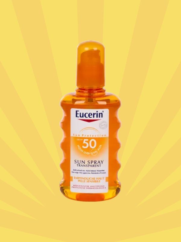 Sun Sensitive napozó spray EUCERIN 7399 Ft/200 ml (36,99 Ft/1 ml) a Benu gyógyszertárakban és a webshopban, GLAMOUR Summer Week kuponnal, 25% kedvezménnyel 5549,25 Ft