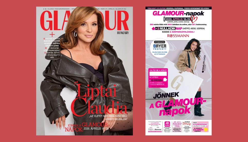  A GLAMOUR március-áprilisi lapszáma mellett megtalálod a GLAMOUR-napok kuponfüzetet is