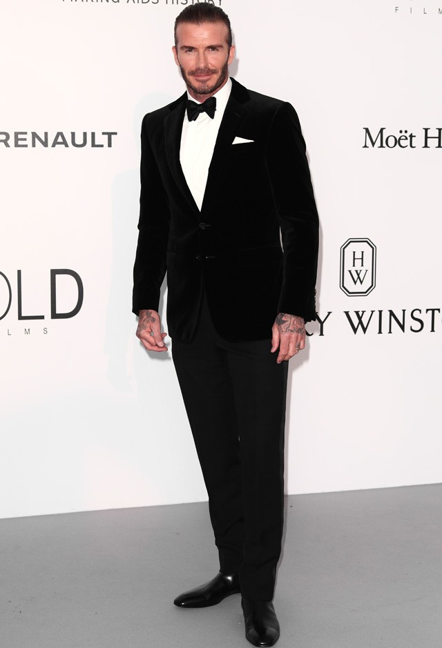 David Bekcham a cannes-i Amfar gálán