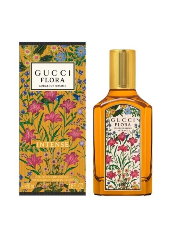 Flora Gorgeous Orchid Intense Eau de Parfum GUCCI 56 100 Ft/50 ml - Az orchidea selymes szirmainak és a krémes vaníliának a találkozása a sós jegyek tiszta, ásványi karakterével, amelyet a sötét kakaó mély, igéző tónusai tesznek felejthetetlenné.