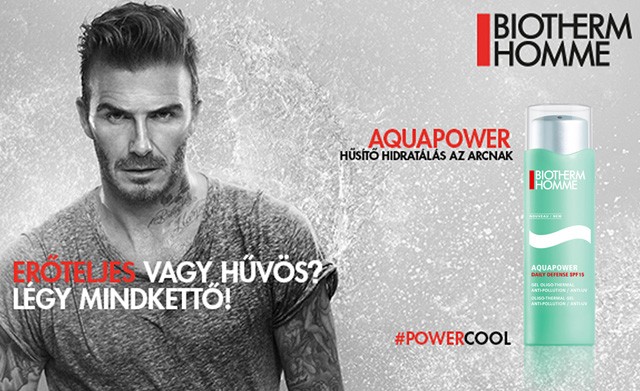david beckham, biotherm, arcápoló, reklám, nyereményjáték, ápoltság, kampány, hirdetés, aquapower