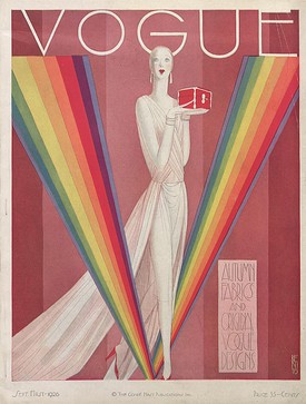 A spanyol Eduardo Benito 15 évig rajzolta a Vogue címlapjait, ezt a csodálatos art deco ihlette szeptemberi címlapot 1926-ban készítette.