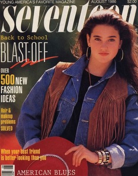 Ez a bájos farmerlány nem más, mint a 16 éves Jennifer Connelly, aki 13 éves korától hol színésznőként, hol modellként bukkant fel, utóbbiban a nyolcvanas évek közepéig jóval sikeresebb volt, 4 alkalommal is pózolt a legsikeresebb tinimagazin címlapján