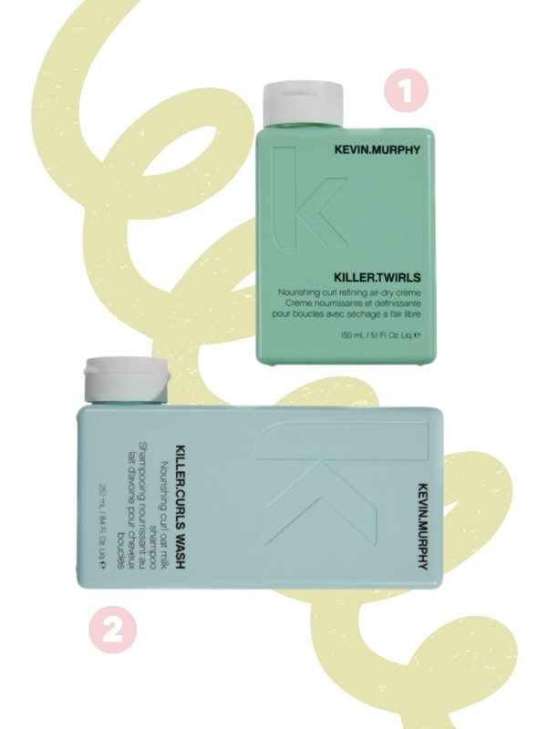 1. Killer Twirls göndörítő krém KEVIN MURPHY 10 236 Ft/150 ml (68,24 Ft/1 ml) 2. Killer Curls sampon göndör hajra KEVIN MURPHY 9134 Ft/250 ml (36,53 Ft/1 ml)