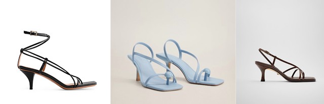 Fekete ARKET 175 euró, babakék MANGO 15 995 Ft, barna bőr ZARA 16 995 Ft