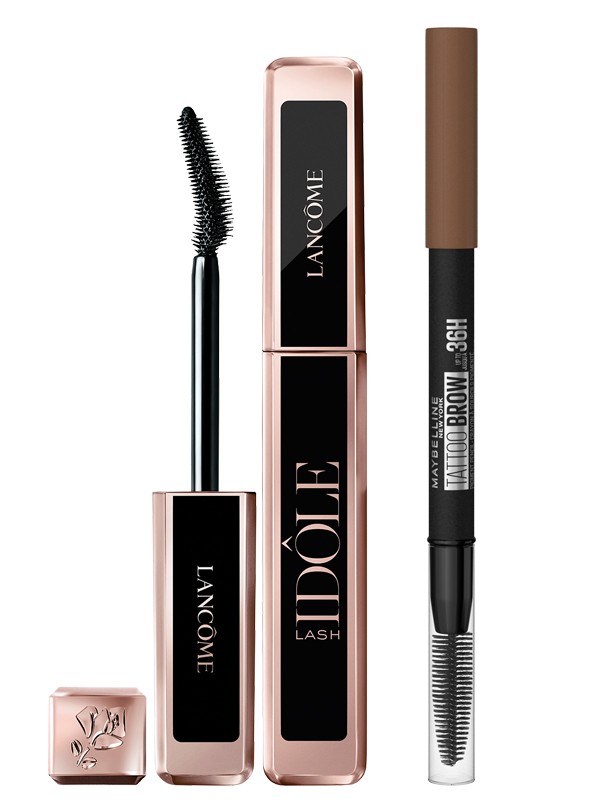 Lash Idôle szempillaspirál LANCÔME 10700 Ft, Tattoo Brow 36H szemöldökceruza MAYBELLINE 2499 Ft