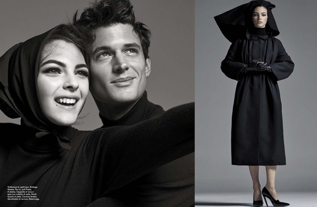 vogue, divatfotó, vittoria ceretti, steven meisel, címlap, olasz vogue, képek, fotók
